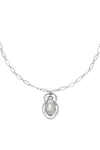 Damen Halskette scarab aus mit Weigold beschichtetem Edelstahl