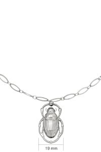 Damen Halskette scarab aus mit Weigold beschichtetem Edelstahl