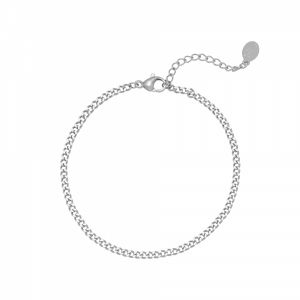 Damen Armband tiny plain chains aus mit Weigold beschichtetem Edelstahl