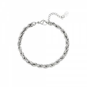 Damen Armband twisted chain aus mit Weigold beschichtetem Edelstahl