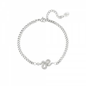 Damen Armband shiny serpent aus mit Weigold beschichtetem Edelstahl