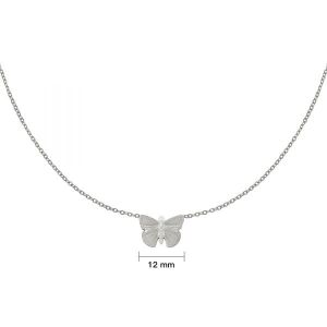 Damen Halskette butterfly aus mit Weigold beschichtetem Edelstahl