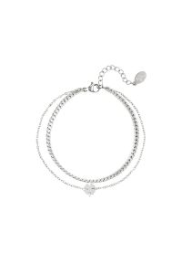 Damen Armband Kleeblatt aus mit Weigold beschichtetem Edelstahl