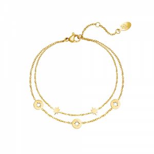 Damen Armband starstruck aus mit Gelbgold beschichtetem Edelstahl