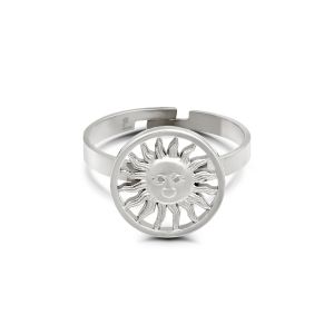 Damen Ring sunny vibes aus mit Weigold beschichtetem Edelstahl