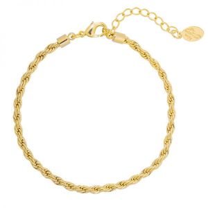 Damen Armband chain reaction aus mit Gelbgold beschichtetem Edelstahl