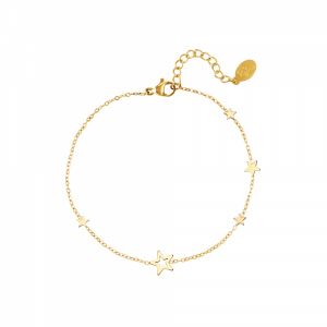 Damen Armband Sterne aus mit Gelbgold beschichtetem Edelstahl