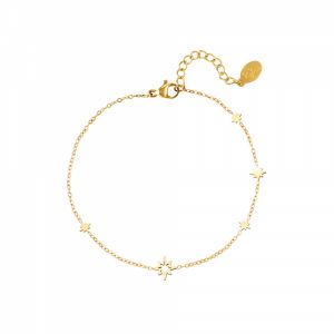 Damen Armband Stars aus mit Gelbgold beschichtetem Edelstahl