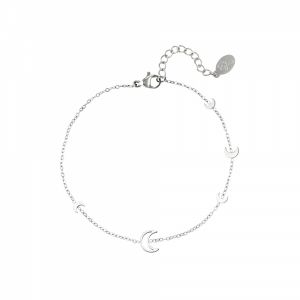 Damen Armband Mond aus mit Weigold beschichtetem Edelstahl