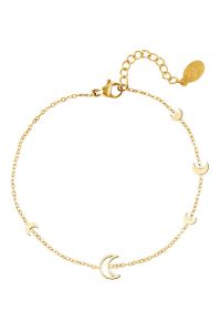 Damen Armband Mond aus mit Gelbgold beschichtetem Edelstahl