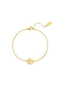 Damen Armband PEACE aus mit Gelbgold beschichtetem Edelstahl mit Zirkonsteinen