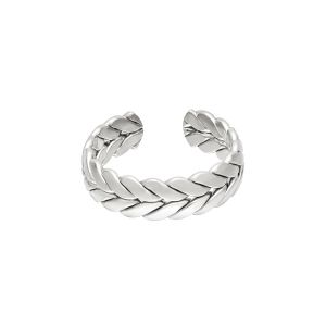 Damen Ring Lorbeerblatt aus mit Weigold beschichtetem Edelstahl