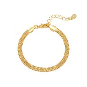 Damen Armband snaky chain aus mit Gelbgold beschichtetem Kupfer