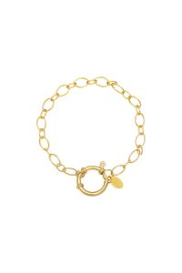 Damen Armband chain ann aus mit Gelbgold beschichtetem Edelstahl