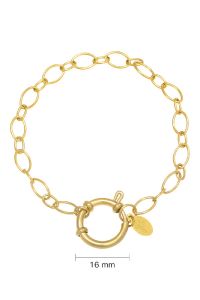 Damen Armband chain ann aus mit Gelbgold beschichtetem Edelstahl