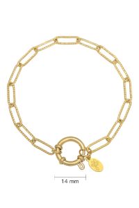 Damen Armband chain beau aus mit Gelbgold beschichtetem Edelstahl