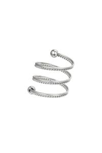 Damen Ring Spiralring aus mit Weigold beschichtetem Edelstahl Gre: 17