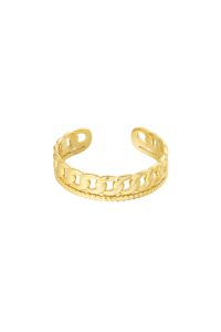 Damen Ring in Kettenoptik aus mit Gelbgold beschichtetem Edelstahl