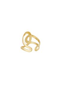 Damen Ring in Knotenoptik aus mit Gelbgold beschichtetem Edelstahl